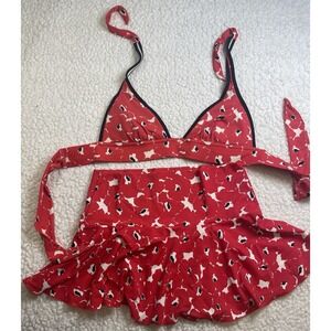 Victoria's Secret 2pc Bikini Top And Skirt Cover Up No Bottoms Small